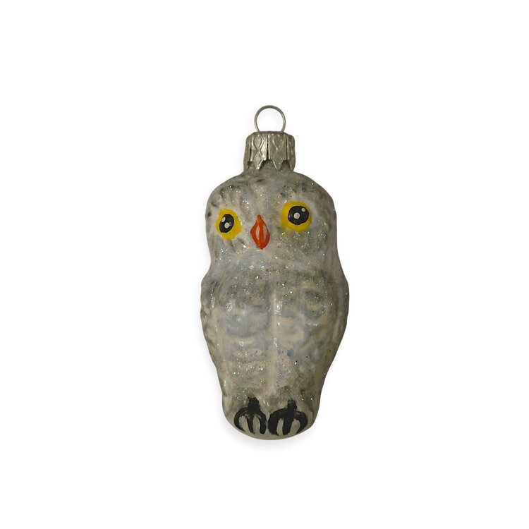 Christmas Decoration Small Owl White