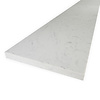 Fensterbank innen - Marmorkomposit poliert - Weißer Bianco Carrara Marmor Optik - 2 cm stark - Innenfensterbänke (Fenstersims) Kunststein / Komposit - Agglo Marmor / Gussmarmor - Nach Maß