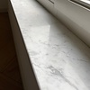 Fensterbank innen - Bianco Carrara Marmor - poliert - 2 cm stark - Innenfensterbänke (Fenstersims) weißer Marmor -  Nach Maß