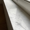 Fensterbank innen - Bianco Carrara Marmor - poliert - 3 cm stark - Innenfensterbänke (Fenstersims) weißer Marmor -  Nach Maß