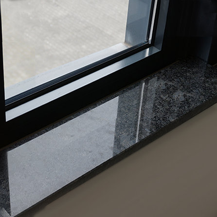 Fensterbank innen - Steel Grey Granit - poliert - 2 cm stark - Innenfensterbänke (Fenstersims) - Grau Granit - Nach Maß