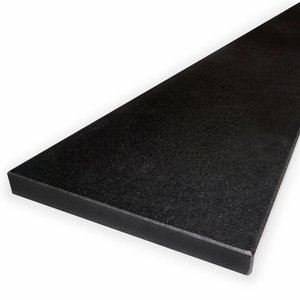 Fensterbank innen - Nero Assoluto Granit - leicht geschliffen - 3 cm stark