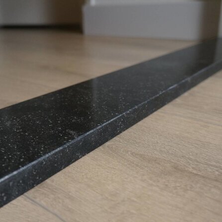 Türschwelle innen - Marmorkomposit poliert - Blaustein Optik - 2 cm stark - Bodenschwelle Innentür - Kunststein / Komposit - Agglo Marmor / Gussmarmor - Nach Maß