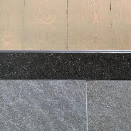 Türschwelle innen - Marmorkomposit poliert - Blaustein Optik - 2 cm stark - Bodenschwelle Innentür - Kunststein / Komposit - Agglo Marmor / Gussmarmor - Nach Maß