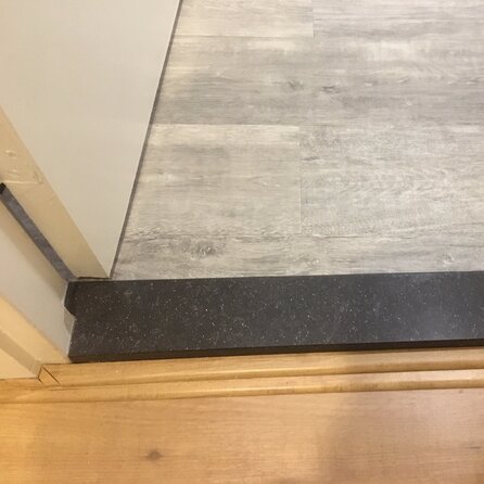 Türschwelle innen - Marmorkomposit poliert - Blaustein Optik - 2 cm stark - Bodenschwelle Innentür - Kunststein / Komposit - Agglo Marmor / Gussmarmor - Nach Maß