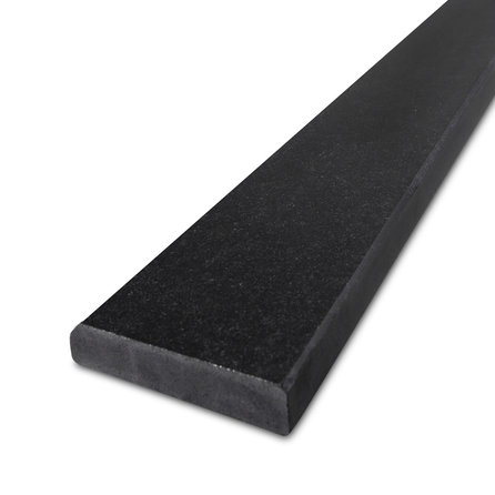 Türschwelle innen - Nero Assoluto Granit - poliert - 3 cm stark - Bodenschwelle Innentür - Absolute Black- Schwarz Granit - Nach Maß