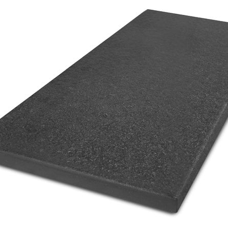Platte (innen) - Nero Assoluto Granit - geflammt - 2 cm stark - Natursteinplatte / Arbeitsplatte Naturstein - Absolute Black- Schwarz Granit - Gebrannt / Anticato - Nach Maß