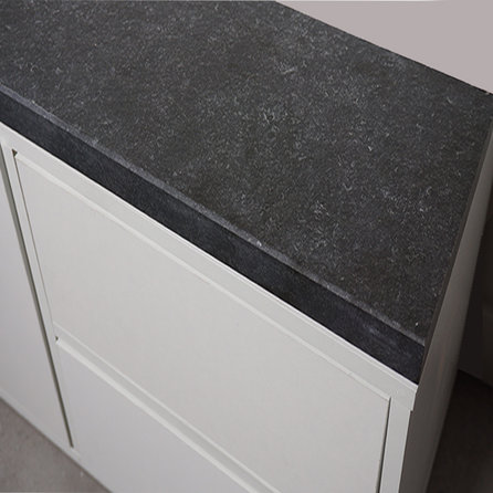 Platte (innen) - Nero Assoluto Granit - geflammt - 2 cm stark - Natursteinplatte / Arbeitsplatte Naturstein - Absolute Black- Schwarz Granit - Gebrannt / Anticato - Nach Maß