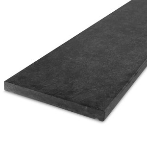 Mauerabdeckplatte - FLACH - Nero Assoluto Granit - leicht geschliffen - 2 cm stark