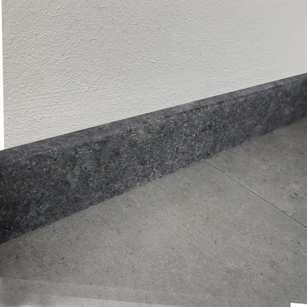 Sockelleiste - Steel Grey Granit - geledert - 2 cm stark - Innenfensterbänke (Fenstersims) - Grau Granit - leather finish / Lederoptik - Nach Maß