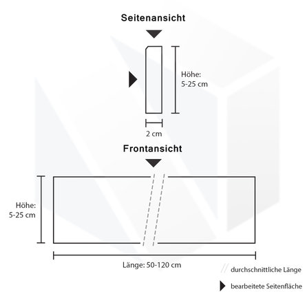 Sockelleiste - Nero Assoluto Granit - geflammt - 2 cm stark - Fußleiste / Fussbodenleiste - Absolute Black- Schwarz Granit - Gebrannt / Anticato - Nach Maß