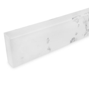 Sockelleiste - Quarz-Komposit poliert - Marmor Optik Weiß Luxus - 2 cm stark