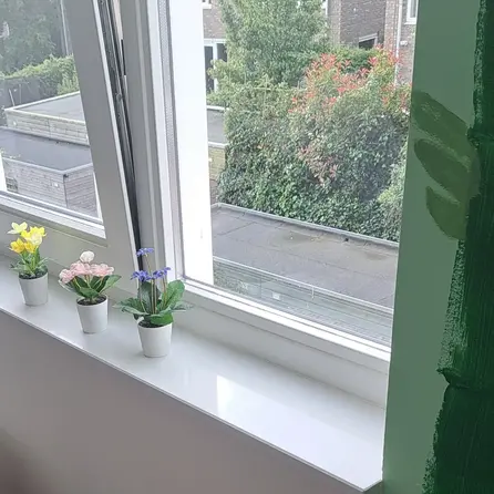 Fensterbank innen - Quarz-Komposit poliert - Weiß - 2 cm stark - Innenfensterbänke (Fenstersims) Kunststein / Komposit - Quartskomposit / Quarzverbund - Nach Maß