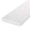 Fensterbank innen - Marmorkomposit poliert - Terrazzo weiß - 2 cm stark - Innenfensterbänke (Fenstersims) Kunststein / Komposit - Agglo Marmor / Gussmarmor - Nach Maß