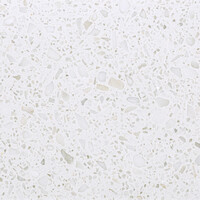 Muster - Marmorkomposit poliert - Terrazzo weiß - 10x5x2 cm