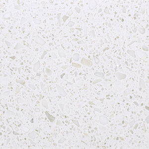 Muster - Marmorkomposit poliert - Terrazzo weiß - 10x5x2 cm Muster - Marmorkomposit poliert - Terrazzo weiß - 10x5x2 cm