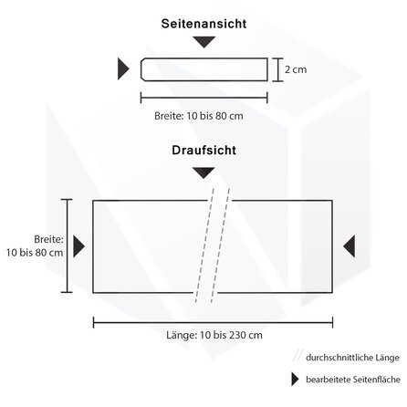 Platte (innen) - Marmorkomposit poliert - Perlato - 2 cm stark - Kunststeinplatte / Arbeitsplatte Kunststein (Komposit) - Agglo Marmor / Gussmarmor - Nach Maß