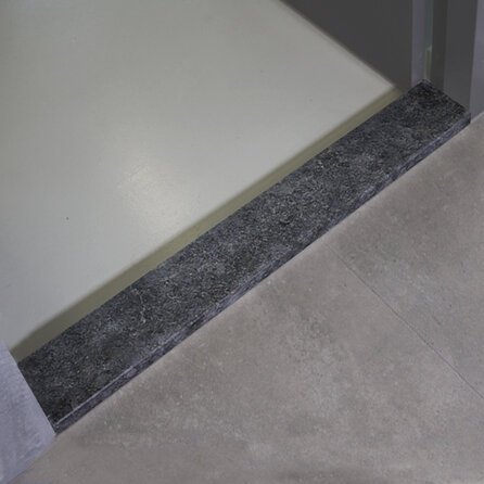 Türschwelle innen - Steel Grey Granit - geledert - 3 cm stark - Bodenschwelle Innentür - Grau Granit - leather finish / Lederoptik - Nach Maß