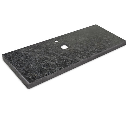 Waschtischplatte - Steel Grey Granit - poliert - 3 cm stark - Naturstein Platte für Aufsatzwaschbecken - Grau Granit - Nach Maß Waschtischplatte - Steel Grey Granit - poliert - 3 cm stark - Naturstein Platte für Aufsatzwaschbecken - Grau Granit - Nach Maß