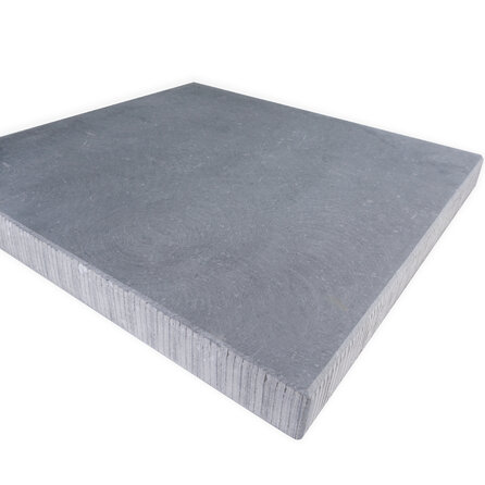 Pfeilerabdeckplatte außen - FLACH - Belgischer Blaustein - leicht geschliffen - 4 cm stark - Pfeilerabdeckung / Pfosten-Abschluss / Säulenabdeckung (für Mauerpfeiler) - Naturstein - Nach Maß