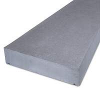 Mauerabdeckplatte - FLACH - Blaustein leicht geschliffen - 8 cm stark