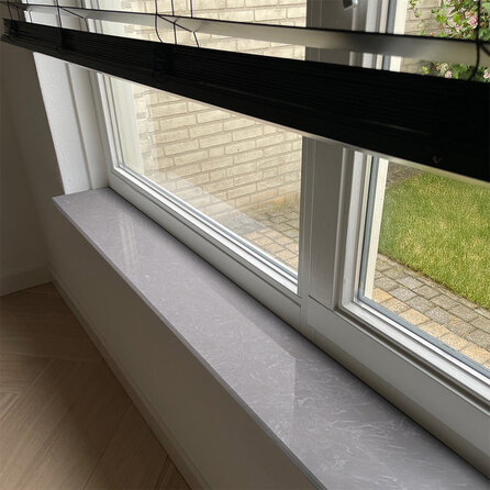 Fensterbank innen - Marmorkomposit poliert - Marmor Optik Hellgrau - 2 cm stark - Innenfensterbänke (Fenstersims) Kunststein / Komposit - Agglo Marmor / Gussmarmor - Nach Maß Fensterbank innen - Marmorkomposit poliert - Marmor Optik Hellgrau - 2 cm stark - Innenfensterbänke (Fenstersims) Kunststein / Komposit - Agglo Marmor / Gussmarmor - Nach Maß