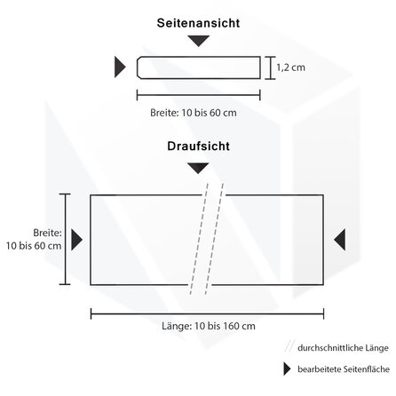 Platte (innen) - Marmorkomposit poliert - Bianco weiß - 1,2 cm stark - Kunststeinplatte / Arbeitsplatte Kunststein (Komposit) - Agglo Marmor / Gussmarmor - Nach Maß