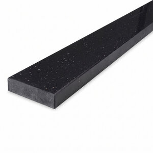 Türschwelle außen - FLACH - Marmorkomposit poliert - Blaustein Optik (dunkel) - 3 cm stark