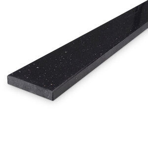 Türschwelle außen - FLACH - Marmorkomposit poliert - Blaustein Optik (dunkel) - 2 cm stark