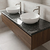 Waschtischplatte - Steel Grey Granit - poliert - 2 cm stark - Naturstein Platte für Aufsatzwaschbecken - Grau Granit -  Nach Maß