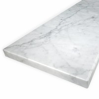 Vensterbank Bianco Carrara marmer - Gezoet - 2 cm dik - OP MAAT