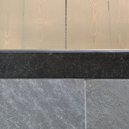 Dorpel binnendeur marmercomposiet - Arduin look - Gepolijst - 2 cm dik - OP MAAT - Binnendorpel / deurdorpel binnen / binnendeur vloerdorpel - marmer composiet - Donkergezoet blauwe steen optiek