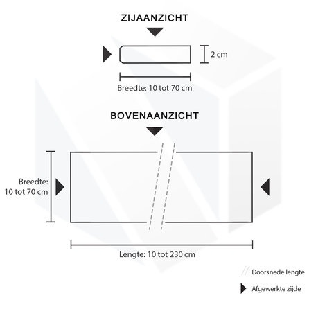 Vensterbank Bianco Carrara marmer - Gezoet - 2 cm dik - OP MAAT - Venstertablet / raamtablet wit marmer