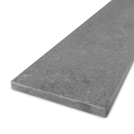 Vensterbank kwartscomposiet - Betonlook grijs - Gezoet (mat) - 2 cm dik - OP MAAT - Venstertablet quarts / quartz composiet  - Grijze beton optiek