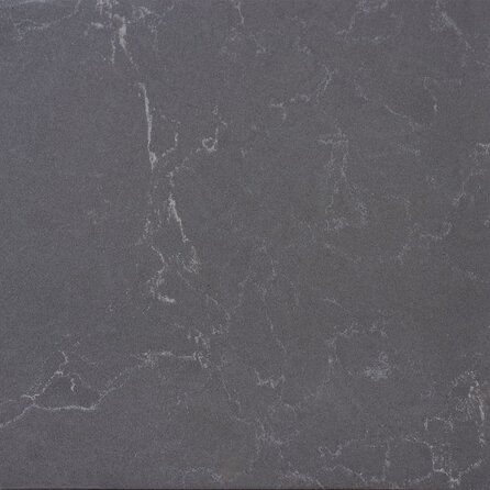 Plint kwartscomposiet - Marmerlook donkergrijs - Gepolijst- 2 cm dik - OP MAAT - Vloerplint / muurplint - Quarts / quartz composiet - Grijze marmer optiek