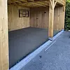 Buitendorpel afgeschuind blauwe steen - Licht gezoet arduin - 8 cm dik - OP MAAT - Waterkering / aflopende (lek)dorpel buitendeur - tuindeur - terrasdeur - voordeur - garagedeur - Belgisch hardsteen (blauw steen / blauwsteen)