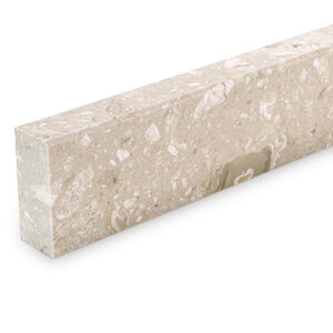 Plint marmercomposiet - Perlato look - Gepolijst - 2 cm dik - OP MAAT