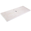 Wastafelblad kwartscomposiet - Taj mahal - gezoet (mat) - 2 cm dik - OP MAAT - Tablet / blad voor opzet wasbak / waskom - Quarts (Quartz) composiet - Matte taj mahal marmerlook