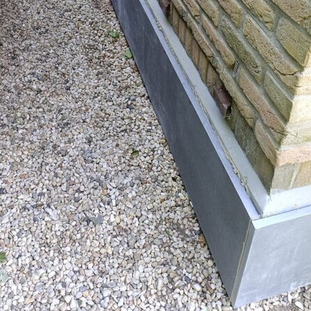 Sample - Blauwe steen - Geschuurd arduin - 10x5x2 cm  - materiaal proefstuk / monster