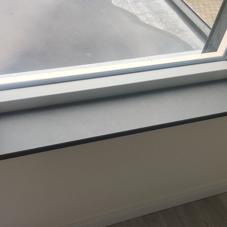 Sample - Kwartscomposiet - Betonlook grijs - Gezoet (mat) - 10x5x2 cm  - materiaal proefstuk / monster