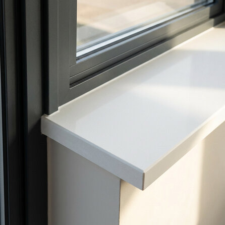 Vensterbank marmercomposiet - Wit - Gepolijst - 3 cm dik - OP MAAT - Venstertablet / raamtablet - witte marmer composiet Vensterbank marmercomposiet - Wit - Gepolijst - 3 cm dik - OP MAAT - Venstertablet / raamtablet - witte marmer composiet