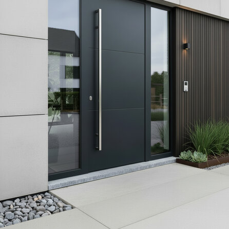 Buitendorpel vlak blauwe steen - Geschuurd arduin - 5 cm dik - OP MAAT - Waterkering / dorpel buitendeur - tuindeur - terrasdeur - voordeur - garagedeur - Belgisch hardsteen (blauw steen / blauwsteen)