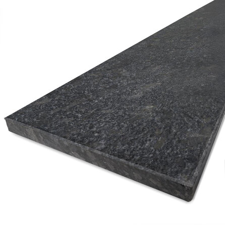 Vensterbank steel grey graniet - Leather finish - 2 cm dik - OP MAAT - Venstertablet / raamtablet grijs graniet - Leder look / optiek