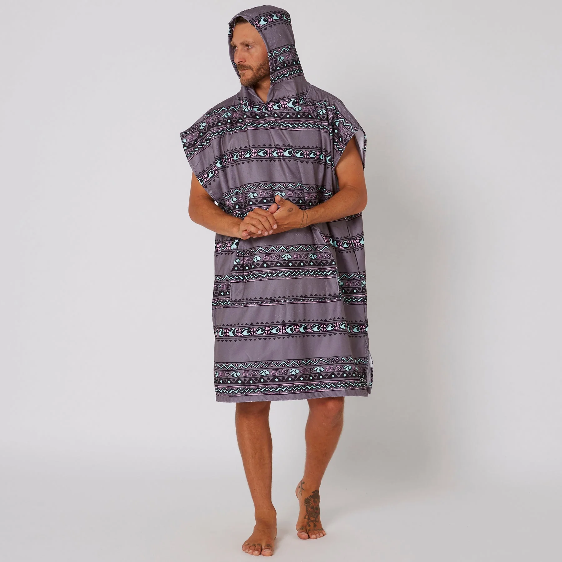 Ocean & Earth Ocean & Earth Mens Digital Hooded Poncho