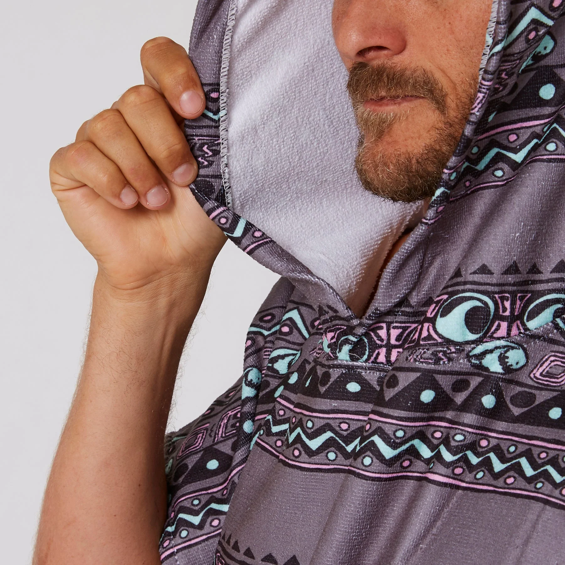 Ocean & Earth Ocean & Earth Mens Digital Hooded Poncho