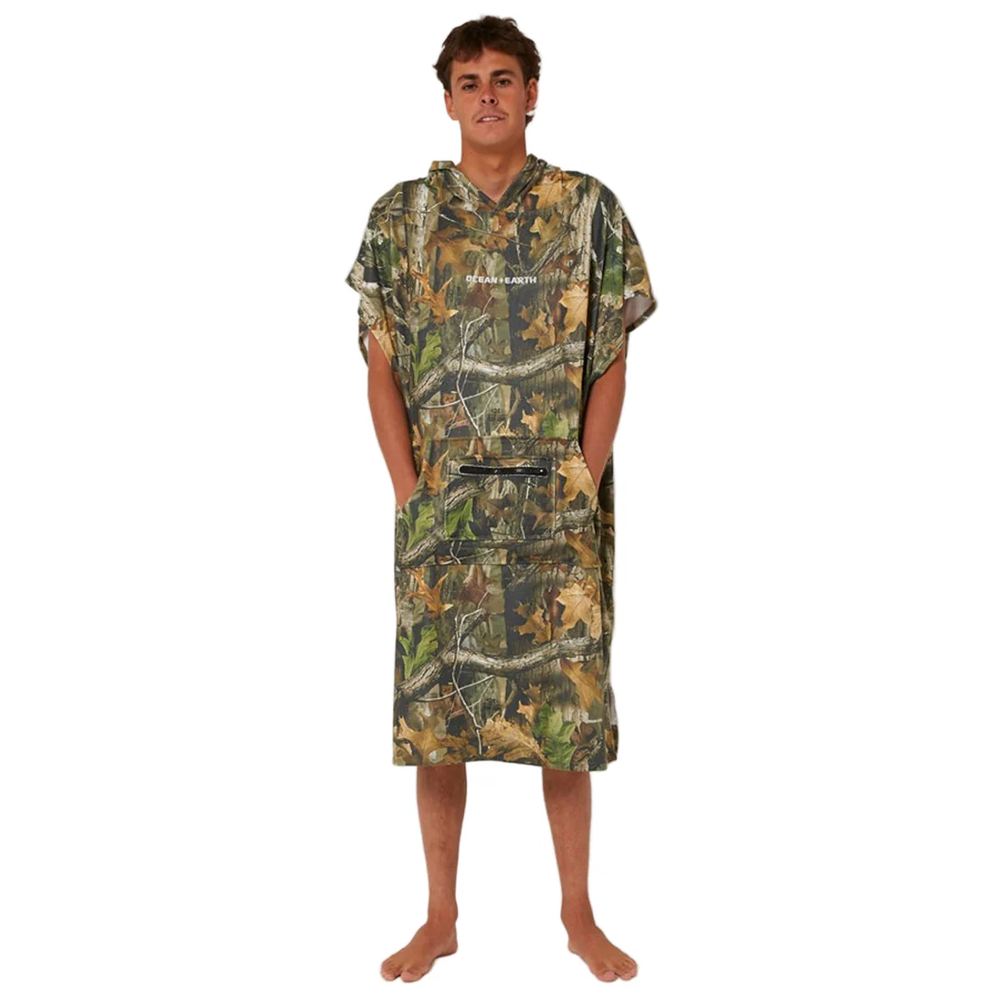 Ocean & Earth Ocean & Earth Mens Real Camo Hooded Poncho