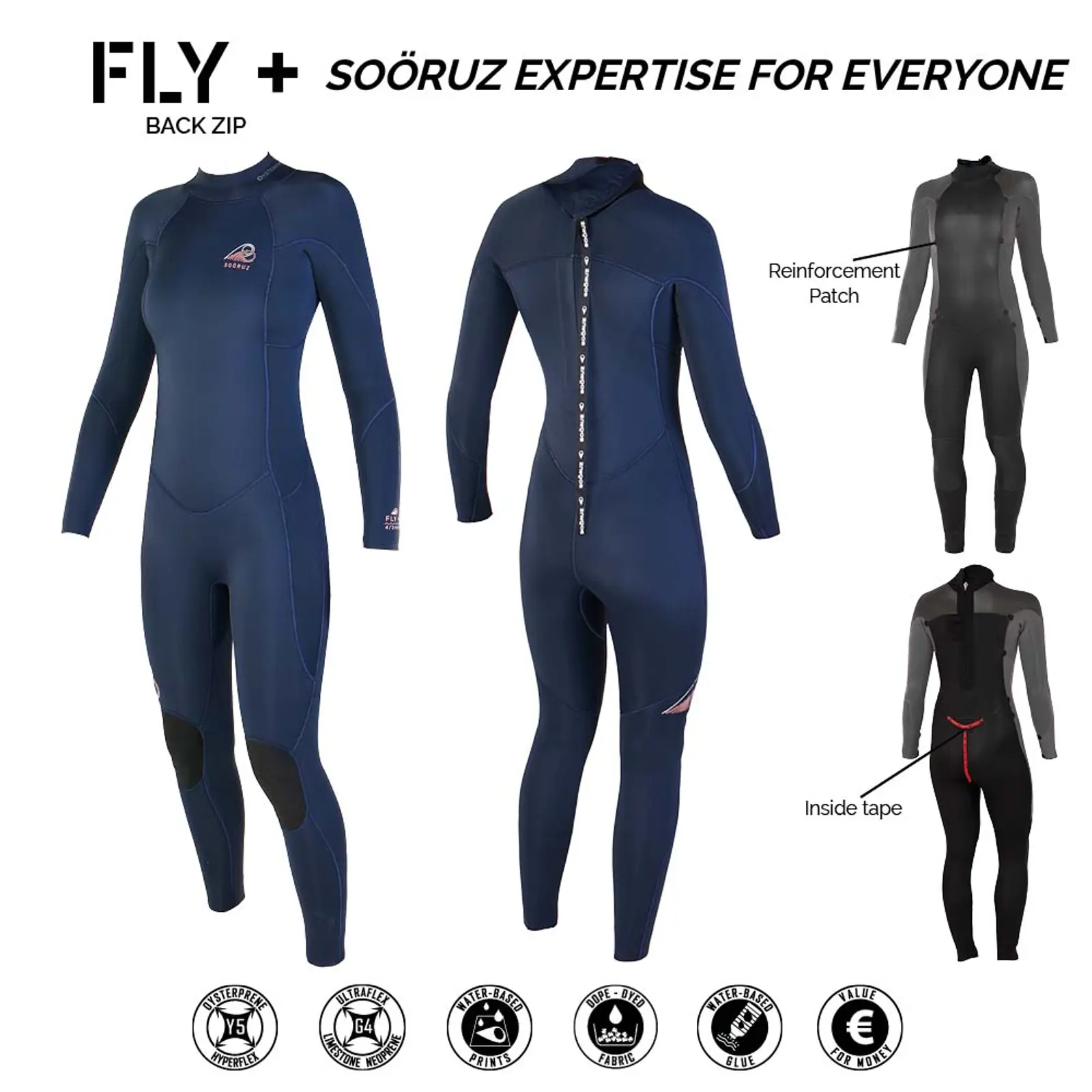 Sooruz Sooruz Fullsuit Women 4/3 Back Zip FLY+ (S6)