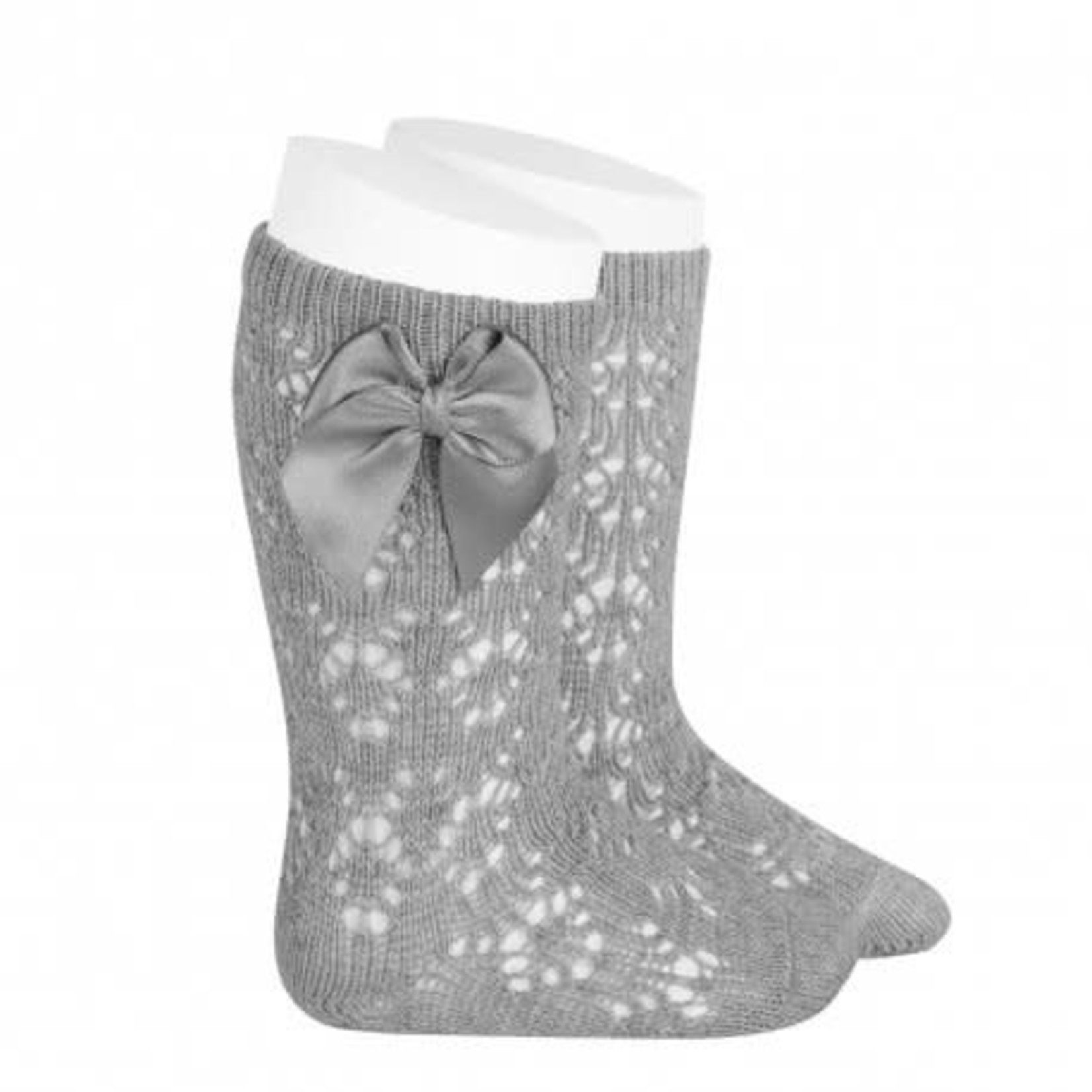 Condor Socks Open w/Bow - Gray