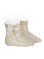 Condor Socks Open w/Bow - Beige