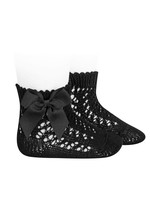 Condor Socks Open w/Bow - Black